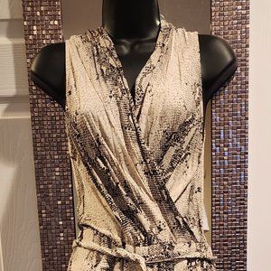 Paper Heart python print wrap dress, Size Medium